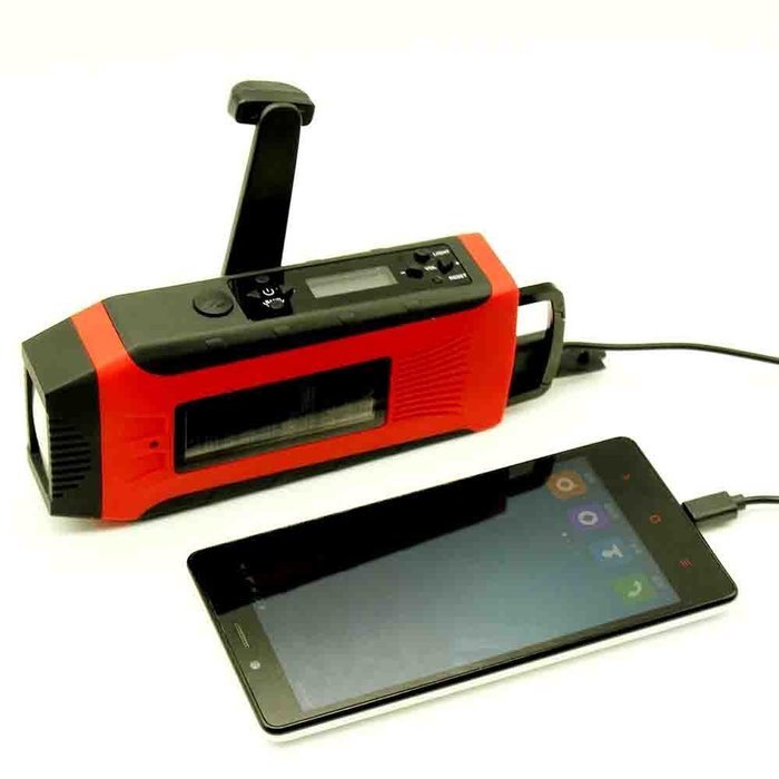 RunningSnail Mulit-Pupose Solar Digital Hand Crank AM/FM/NOAA Weather Radio,1W LED Flashlight, 2000 mAh Power... N7