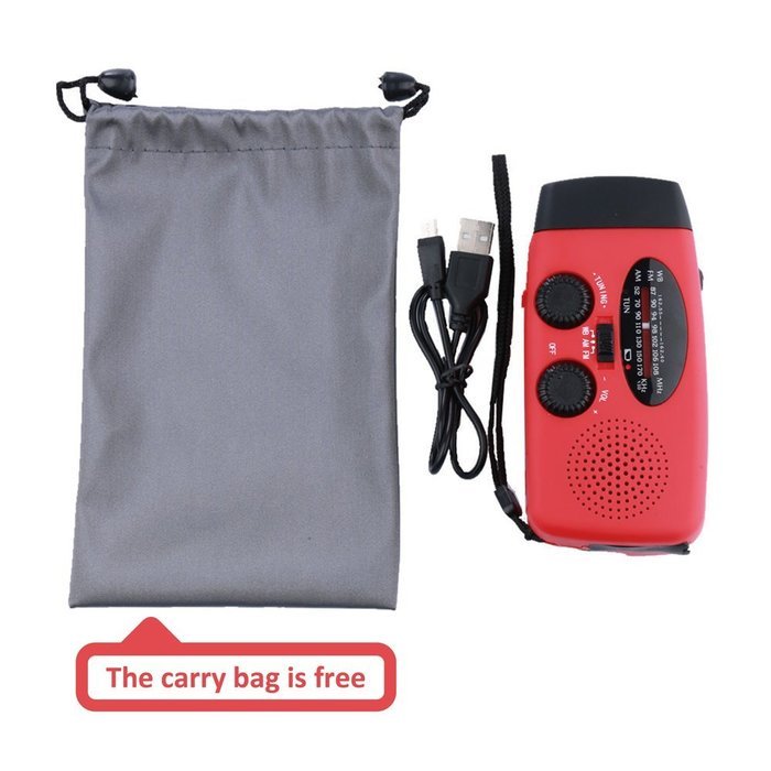 Hhannpro Upgrade Designed Emergency Weather NOAA/AM/FM Radio Solar Hand Crank USB Powered Flashlight,USB Jack... N5