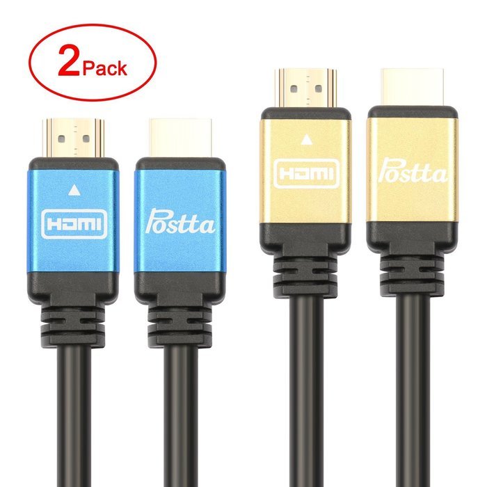 Postta Ultra HDMI 2.0V Cable(40 Feet)Support 4K 2160P,1080P,3D,Audio Return and Ethernet - 1 Pack(Blue) N15