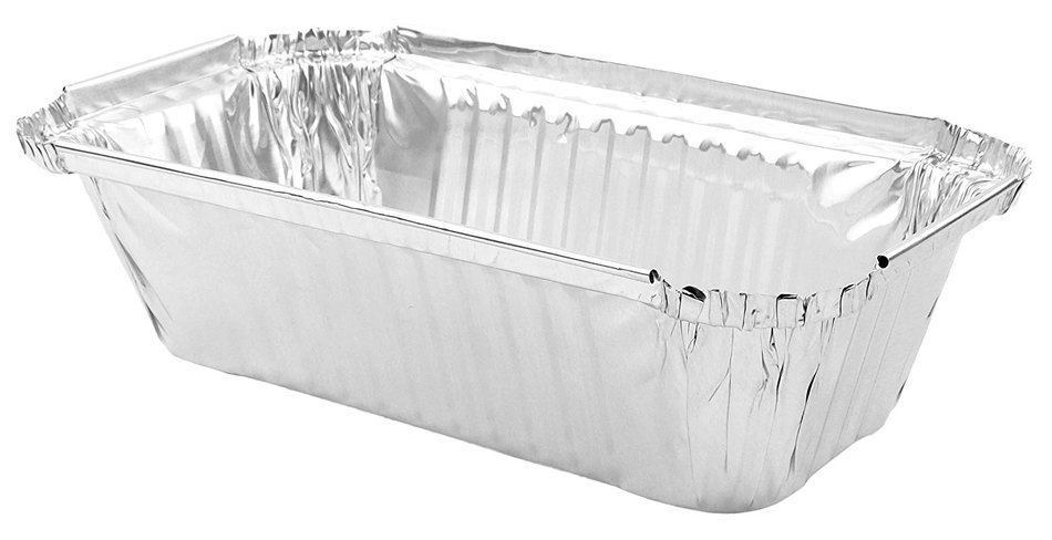 Durable Foil Bread/Loaf Pans 7-1/4" x 3-1/2" x 2" With Lids, 10 Sets. N2