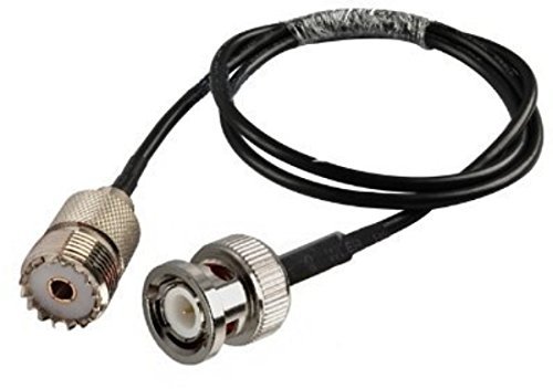 MPD Digital RF UHF VHF Radio coaxial antenna cable BNC male to UHF SO239 RG-58u MILSPEC US made Coax Mobile to...
