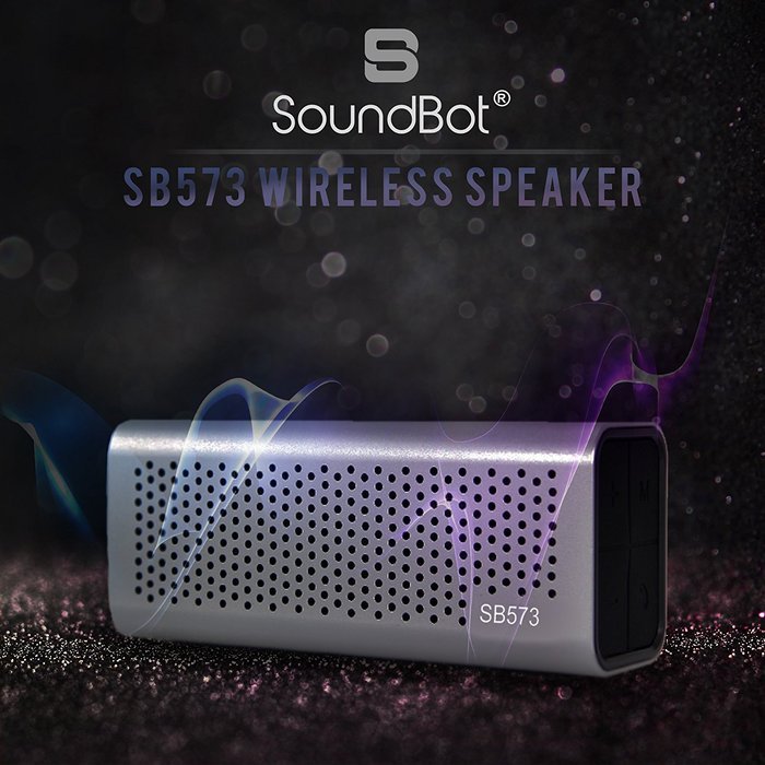 SoundBot SB573 Bluetooth Wireless Speaker for 6hrs Music Streaming & 10hrs Hands-Free Calling w/ Premium Aluminum... N8