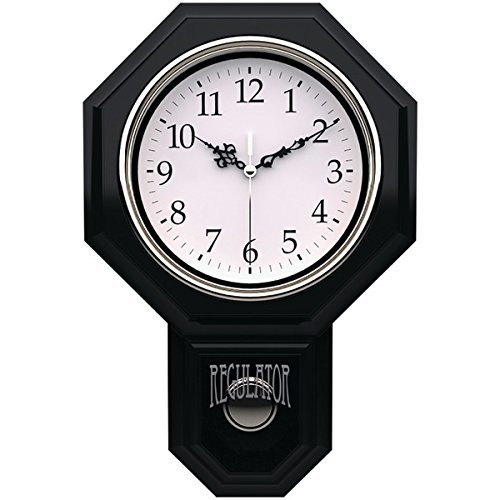 New TIMEKEEPER 180BWAC 12" x 17" Essex Pendulum Wall Clock