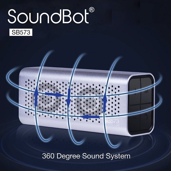 SoundBot SB573 Bluetooth Wireless Speaker for 6hrs Music Streaming & 10hrs Hands-Free Calling w/ Premium Aluminum... N9