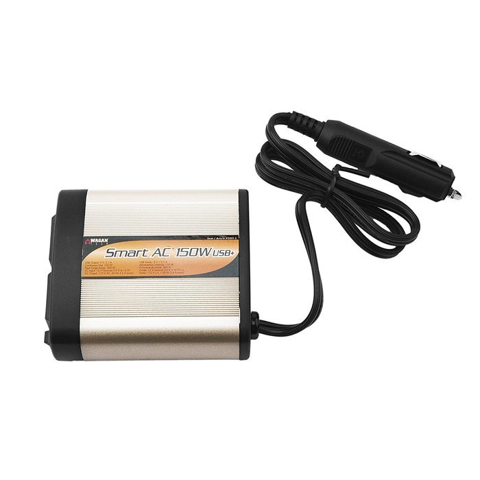 Wagan EL2003-5 SmartAC 400 Watt Continuous Power Inverter with 5V 2.1 Amp USB Charging Ports N16