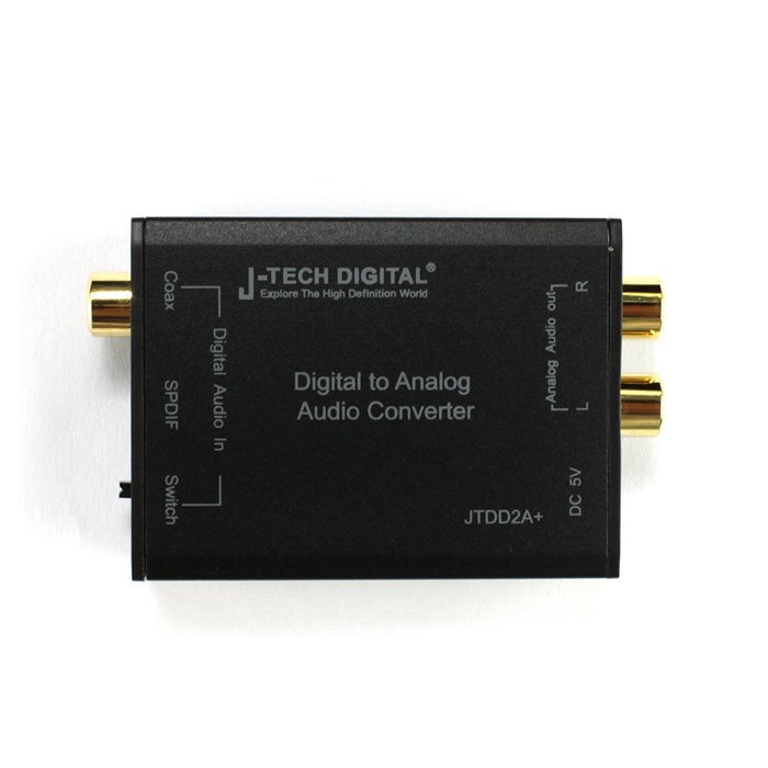 J-Tech Digital &reg; Optical SPDIF Toslink / Coaxial Digital to Analog Audio Decoder Converter with PCM , 5.1 Dolby... N8