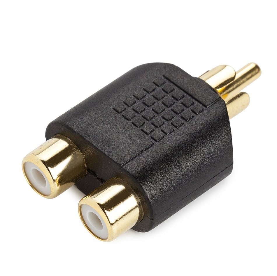 Aurum Cables 3-pack High Quality RCA AV Audio Y Splitter Plug Adapter 1 Male to 2 Female N12