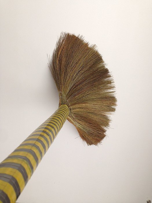 Zen Broom - Soft Indoor Broom w/ Large 16'' Head & Light / Flexible Asian Tiger Grass Bristles 40'' Overall Length N6