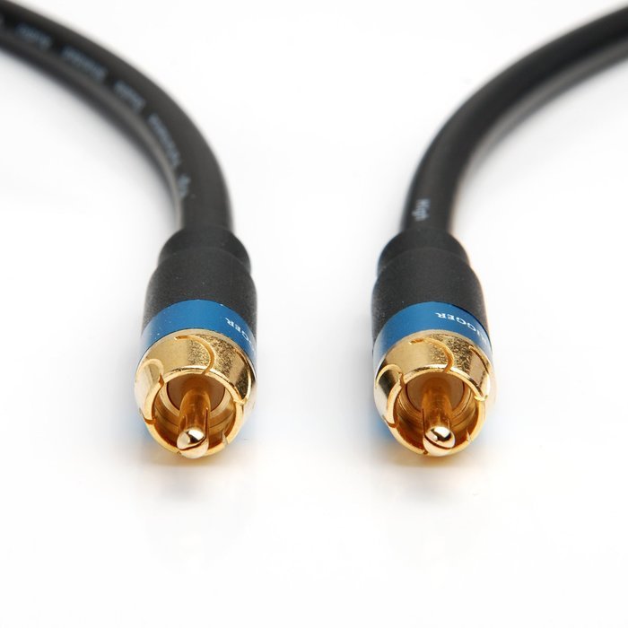 BlueRigger Dual Shielded Subwoofer Audio RCA to RCA Cable with Gold Plated Connectors - 35 Feet N2