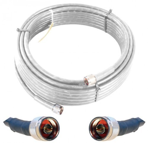 Wilson Electronics 100-Foot WILSON400 Ultra Low Loss Coax Cable with N Male Connectors - White