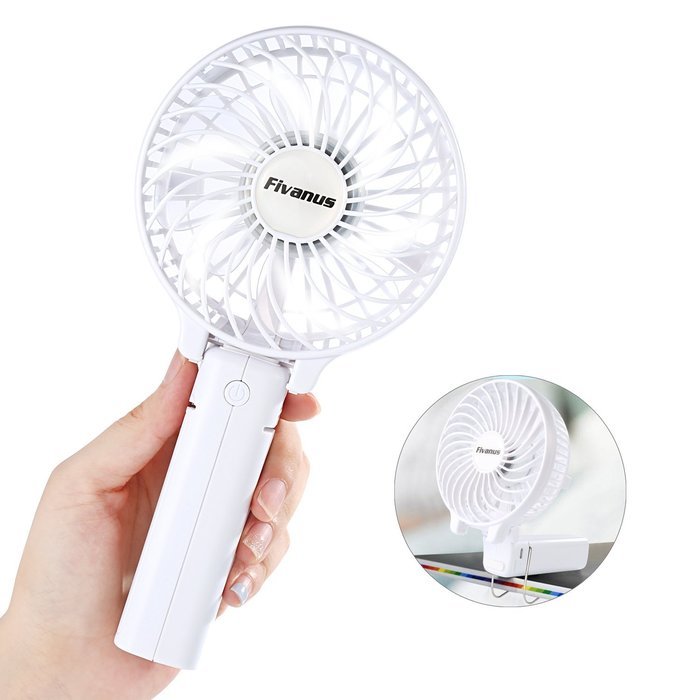Mini Personal Fans Fivanus Portable Fans Handheld USB Rechargeable Collapsible Fan with Battery and Metal Clip... N4