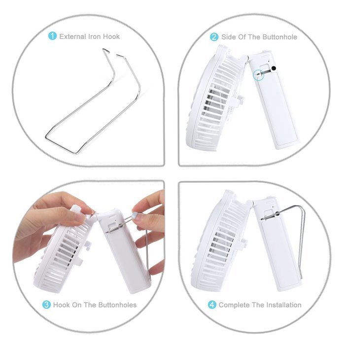 Mini Personal Fans Fivanus Portable Fans Handheld USB Rechargeable Collapsible Fan with Battery and Metal Clip... N6