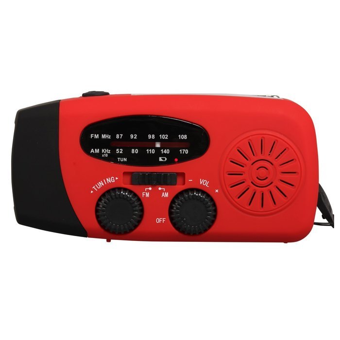 Timorn Solar Hand Crank Self Powered Emergency Radio with LED Flashlight AM/FM Radio Smart Phone Charger Power... N8