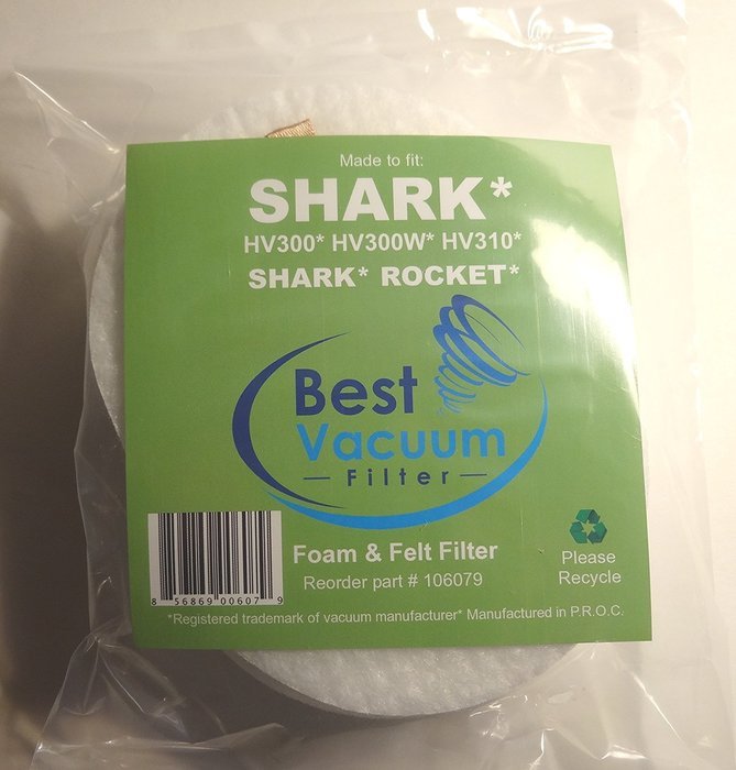 Shark XFFV300 Rocket Foam & Felt Filter Kit Fits Rocket HV300 & Rocket Deluxe HV310, Designed & Engineered by...