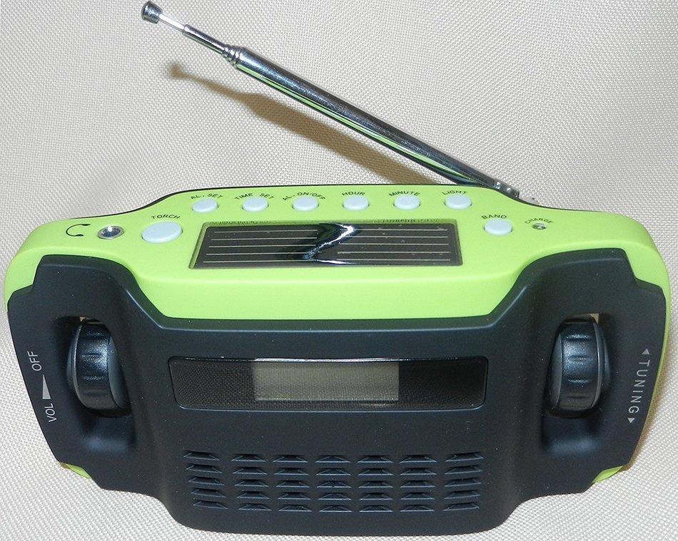Five-In-One Emergency Solar Crank Orange Radio N3