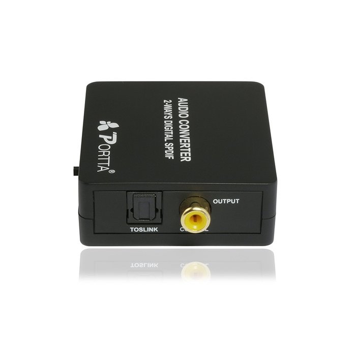 Portta PETDAS Digital Coaxial Toslink to Analog RCA L/R Audio Converter with 3.5mm Jack Support Headphone/Speaker... N10