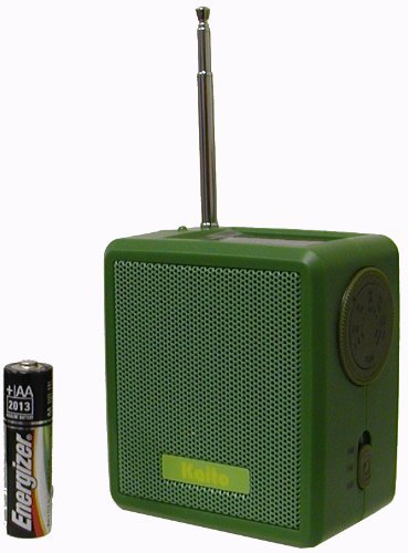 Kaito SB-1059 Mini Hand Crank AM/FM Weather Radio,Solar Power and Dynamo Power, Green N3