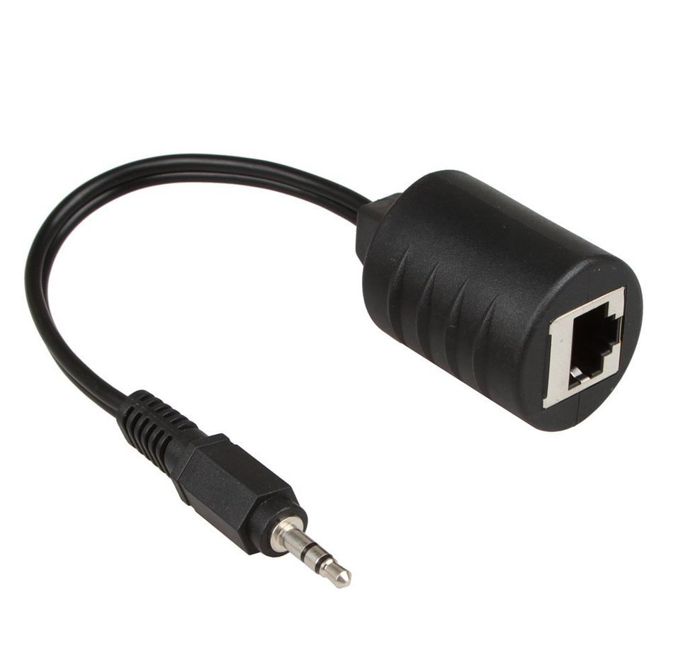 LINESO 2Pack 3.5mm Stereo To RJ45 Female Extender Over Cat5&Cat6 Cable (2x 3.5mm to RJ45 Female) N5