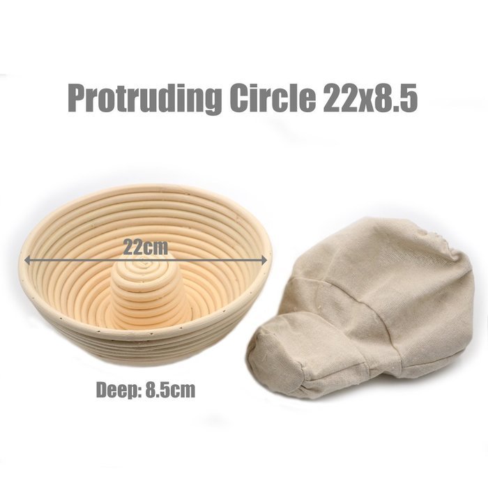 AngelaKerry 1pcs 25x25x8cm (1x1x0.3 inch) Square Banneton Brotform Square Bread Proofing Basket Handmade + Cloth... N10