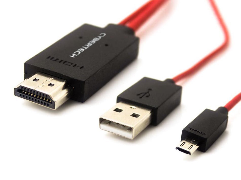 Cybertech MHL Micro USB to HDMI HDTV Adapter for Samsung Galaxy Note 4- 2 Meters Extra Long Cable (Charge Your... N2