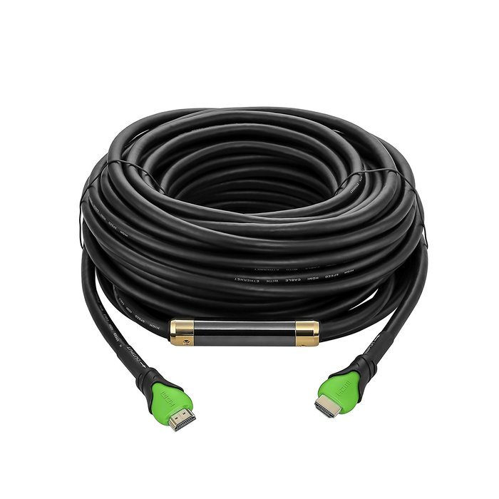 A-tech Series Blue&black - High speed Hdmi Cable 100 Ft with Built-in Signal Booster Metal Black Case,Supports... N45