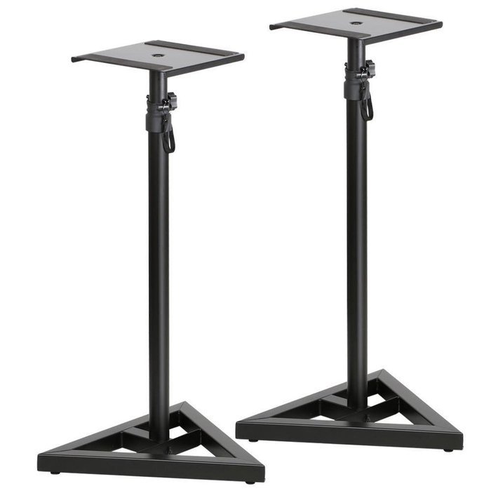 Topeakmart 2 Pcs Speaker Stands Adjustable Monitor Triangle Pair Steel Stands N3