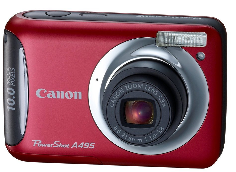 Canon PowerShot A495 10.0 MP Digital Camera with 3.3x Optical Zoom and 2.5-Inch LCD (Blue) N3