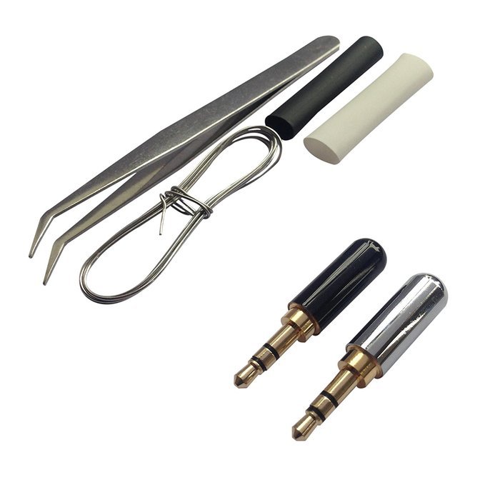 Timibis@ 3 Pole 3.5mm Male Repair headphone Jack Plug Metal Audio Soldering & Spring Tool Kits N2