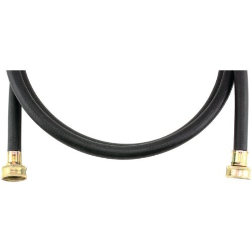 New X1109-8FFW Black EDPM Rubber Washing Machine Hose (8ft)