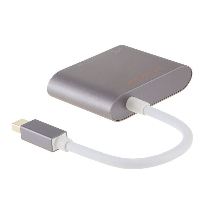 Mini DP to HDMI VGA Adapter, 2-in-1 (Two-In-One) Mini DisplayPort (Thunderbolt compatible) to HDMI/VGA converter... N26