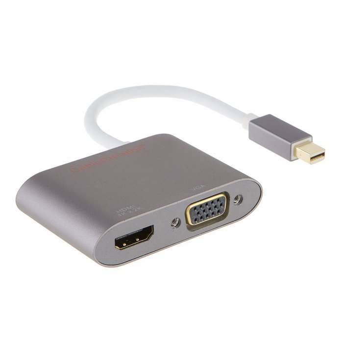 Mini DP to HDMI VGA Adapter, 2-in-1 (Two-In-One) Mini DisplayPort (Thunderbolt compatible) to HDMI/VGA converter... N27