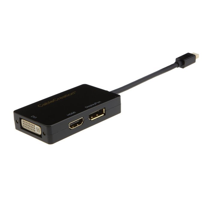 Mini DP to HDMI VGA Adapter, 2-in-1 (Two-In-One) Mini DisplayPort (Thunderbolt compatible) to HDMI/VGA converter... N30