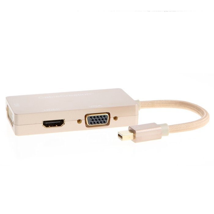 Mini DP to HDMI VGA Adapter, 2-in-1 (Two-In-One) Mini DisplayPort (Thunderbolt compatible) to HDMI/VGA converter... N38