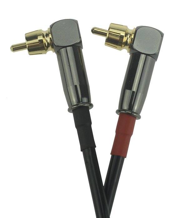 [Wv-l35rcackite-05] Hi End Stereo Audio Cable Riht Angle 1/8" 3.5mm Male to Dual Male Right Angle RCA Adapter...