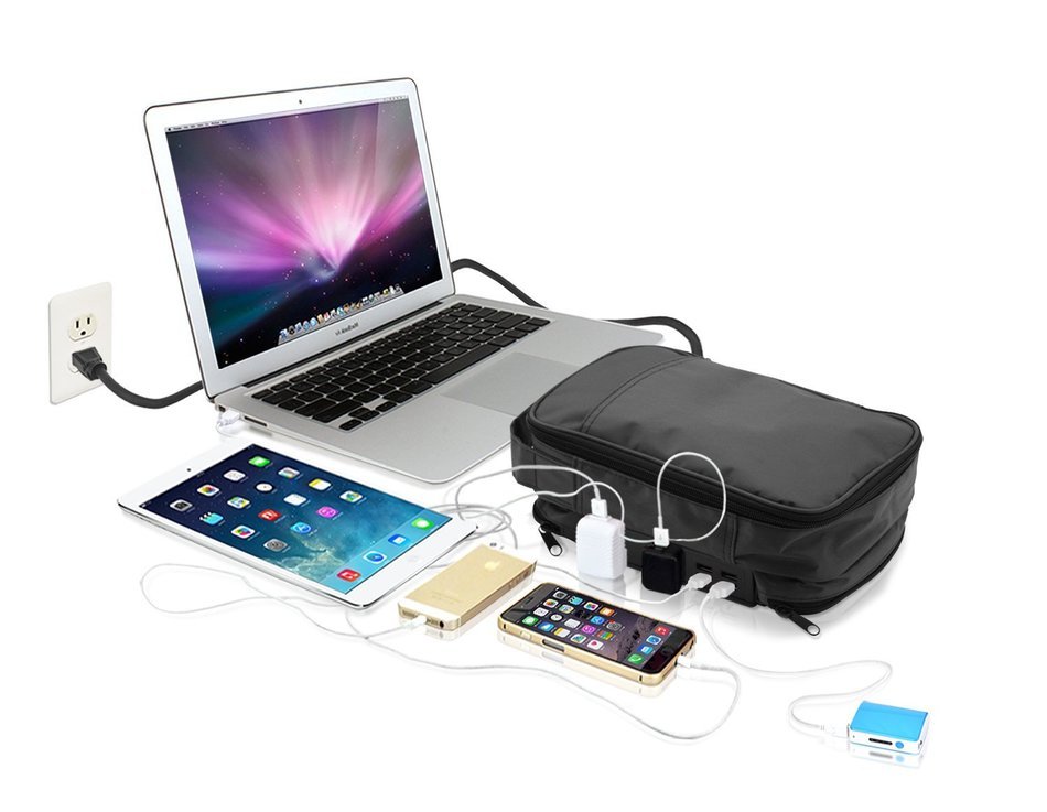 Life Made LCHBAGBAT3-RS/001 Charging Tote 2.0, Black N5