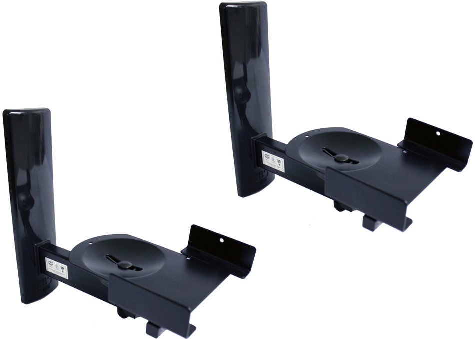 B-Tech BT77 Ultragrip Pro Speaker Mount, Set of 2, Side Clamp with Tilt and Swivel, Black N2