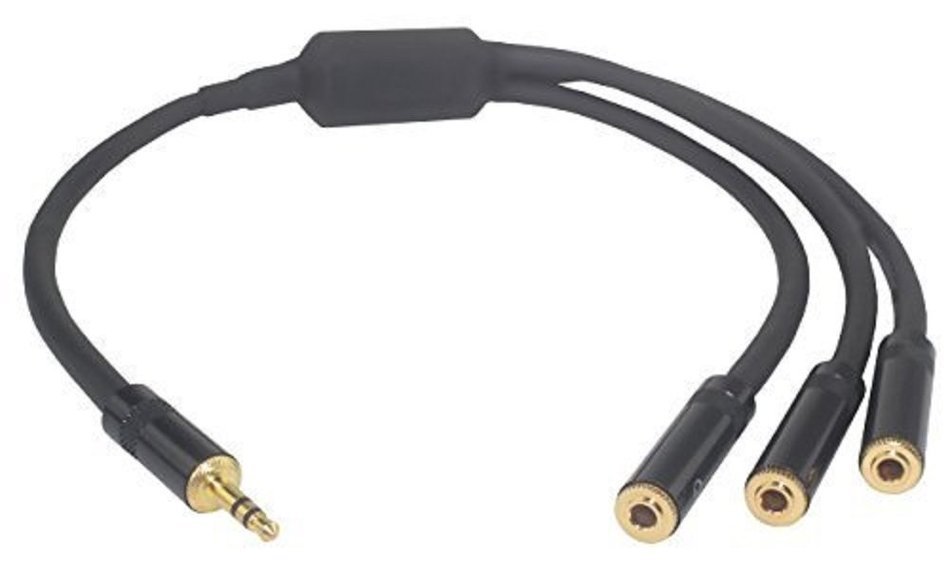 Wv-35to3/35kite-03 1/8" 3.5mm Stereo Plug Male to 3 1/8" 3.5mm Stereo Jack Female 1 Input 3 Output Stereo Audio... N3