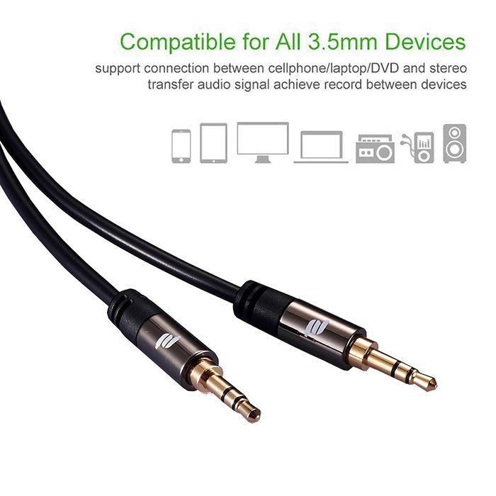Sinseader 25ft Male to Male 3.5mm Universal Auxiliary Audio Stereo Cable AUX Cable for All 3.5mm-Enabled Devices... N2