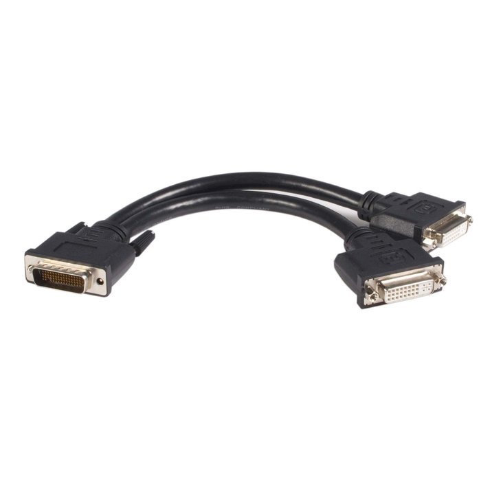 StarTech.com 8-Inch LFH 59 Male to Dual Female DVI I DMS 59 Cable (DMSDVIDVI1) N2