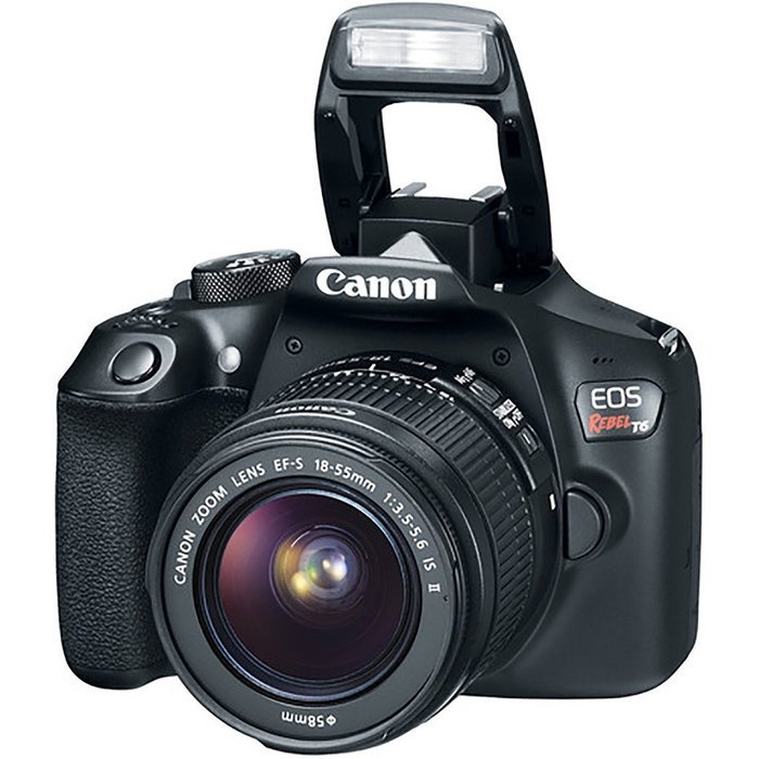 Canon EOS Rebel T6 DSLR Built-In Wi-Fi with NFC Camera + Canon EF-S EF-S 18-55mm f/3.5-5.6 IS II Lens + 64GB Storage...