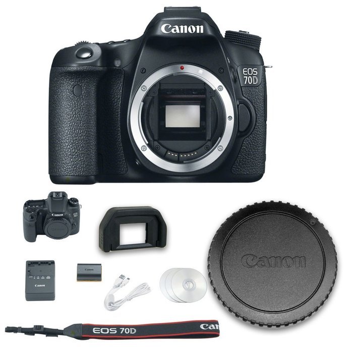 Canon 70D DSLR Camera (Body Only - No Lenses) + All Original Accessories Included - International Version
