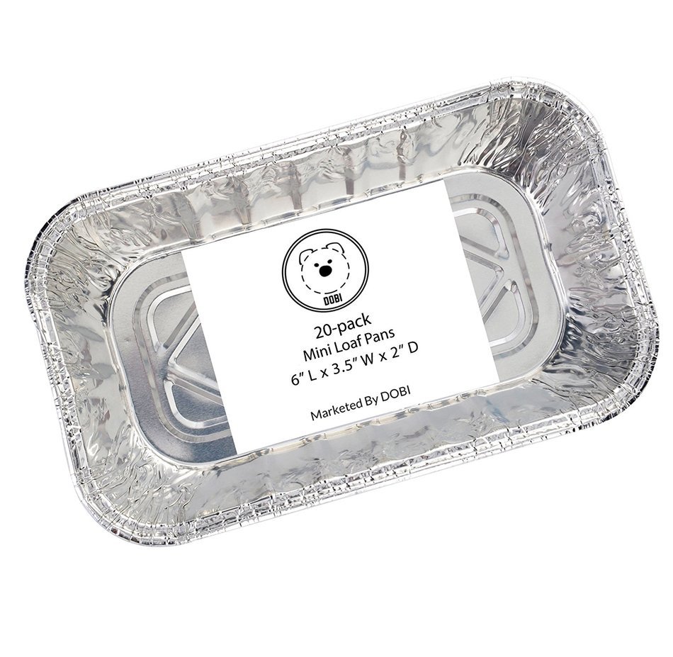 DOBI Loaf Pans - Disposable Aluminum Foil 2Lb Bread Pans, Standard Size - 8.5 X 4.5 X 2.5 Inches, Pack of 30.... N9