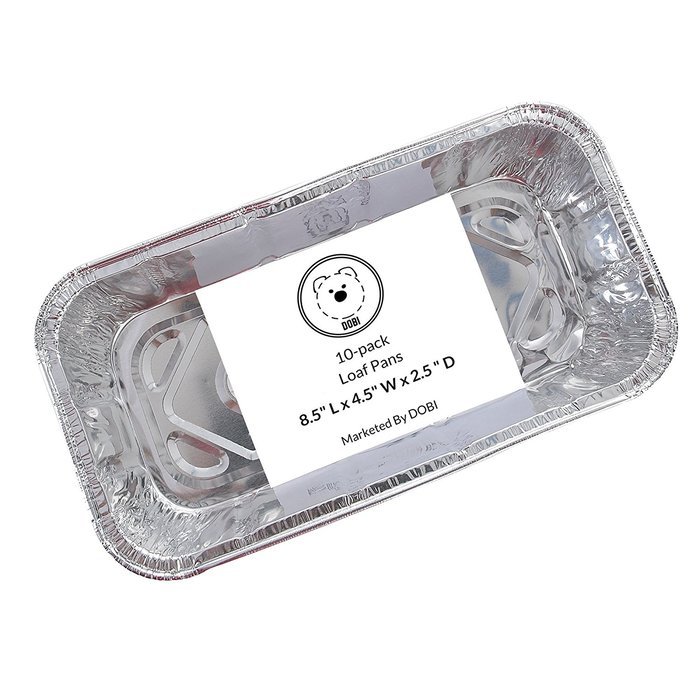 DOBI Loaf Pans - Disposable Aluminum Foil 2Lb Bread Pans, Standard Size - 8.5 X 4.5 X 2.5 Inches, Pack of 30.... N10