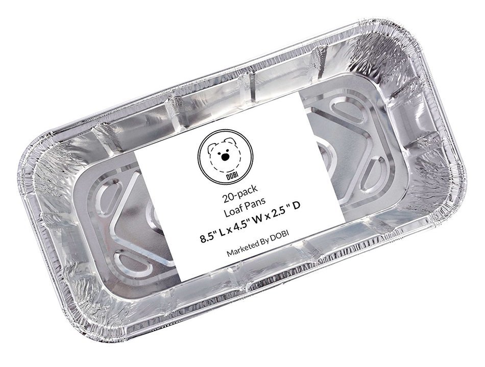 DOBI Loaf Pans - Disposable Aluminum Foil 2Lb Bread Pans, Standard Size - 8.5 X 4.5 X 2.5 Inches, Pack of 30.... N11