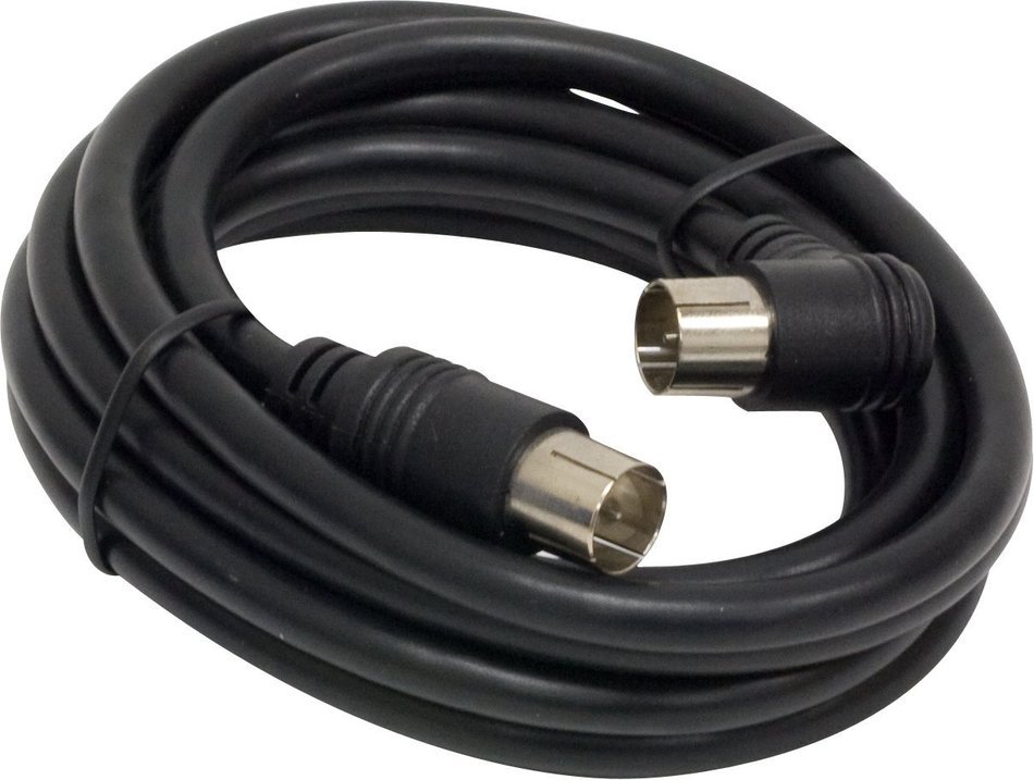 GE 73208 RG59 6-Feet Push-On Video Cable, Black