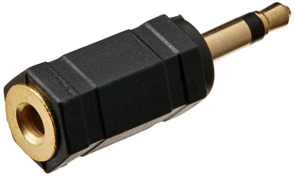 Monoprice 107128 3.5mm Mono Plug to 3.5mm Stereo Jack Adaptor, Gold Plated