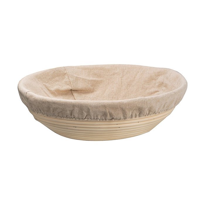 DOYOLLA 1pcs 8.5" Round Banneton Brotform Bread Dough Proofing Rising Rattan Basket & Liner N9