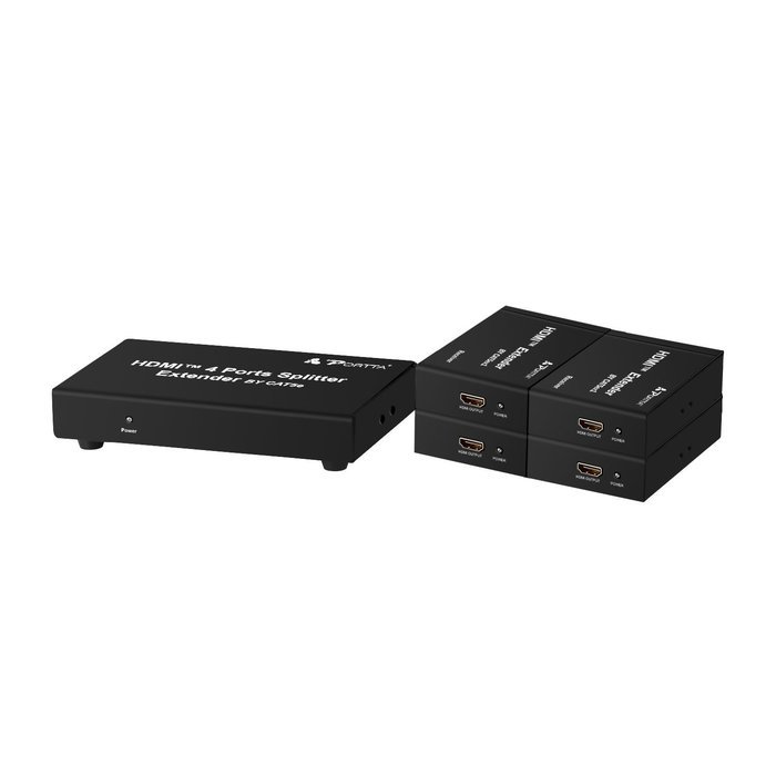 Portta 4PET0104 HDMI Splitter 4 Port 1x4 v1.4 with 340MHz and 4k x 2k support Full 3D Uncompressed Compressed... N11