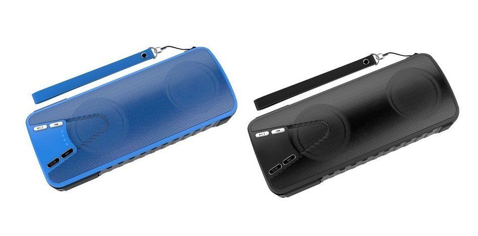 HomeBot Portable Bluetooh Speaker Waterproof with Led Flashlight,Lanyard,4400mAh Power Bank,USB,Micro SD,3.5 AUX... N3