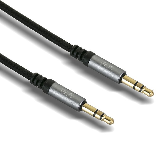 Volts AUX 6.6ft Nylon Braided Male to Male Cable Universal Audio Stereo Cord for Smartphones, Tablets and MP3... N6
